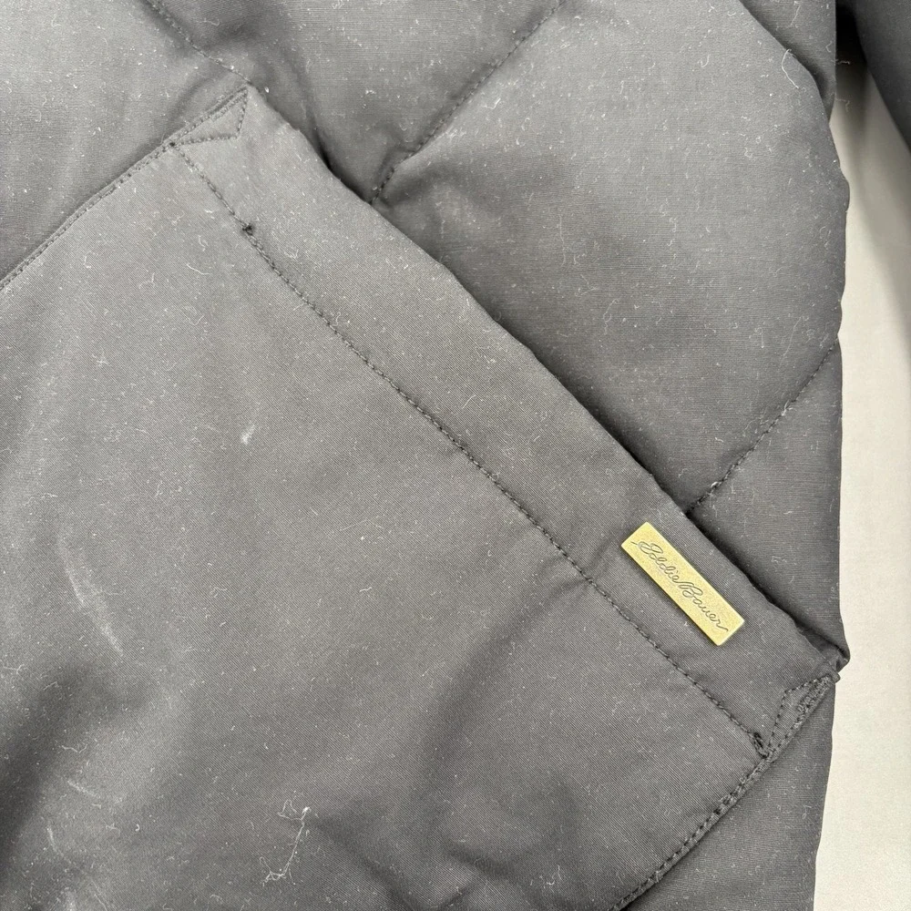 Vtg Eddie Bauer Goose Down Quilt Full Zip Black 1936 Skyliner Model Jacket Men M